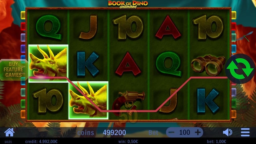 Book of Dino slot screen 2