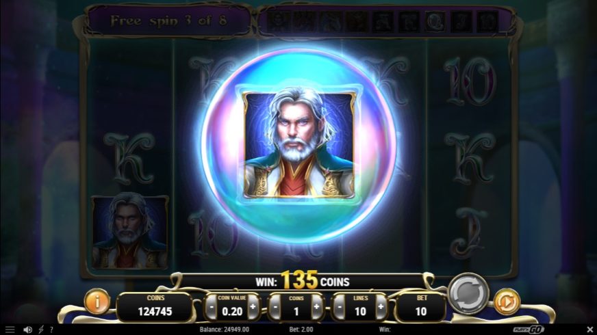 Rise of Merlin slot screen 4