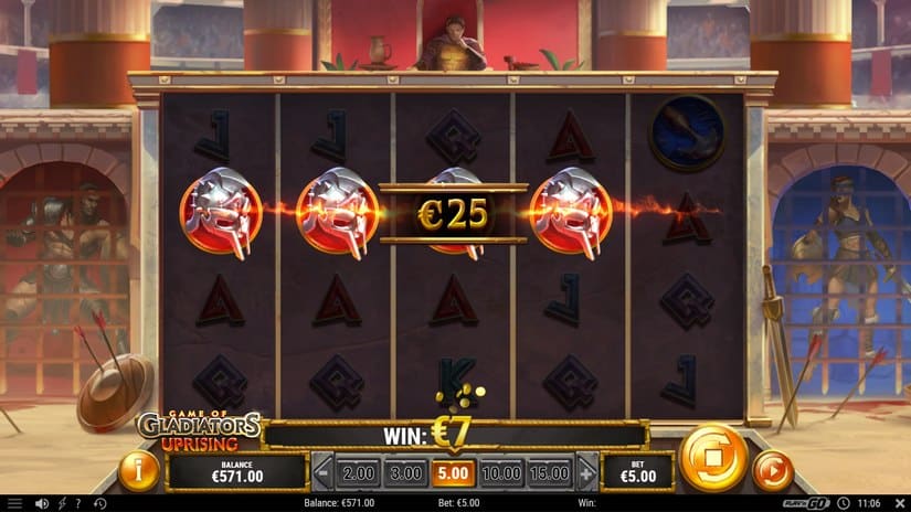 Game of Gladiators Uprising slot screen 3