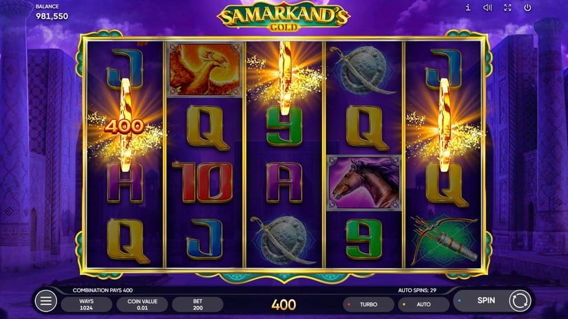 Samarkand’s Gold slot screen 5