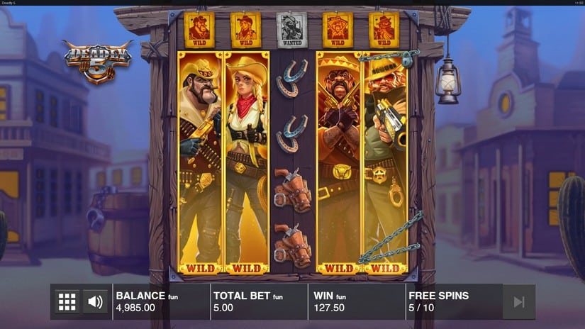 Deadly 5 slot screen 5