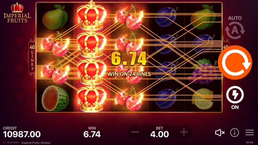 Imperial Fruits: 40 lines slot screen 3