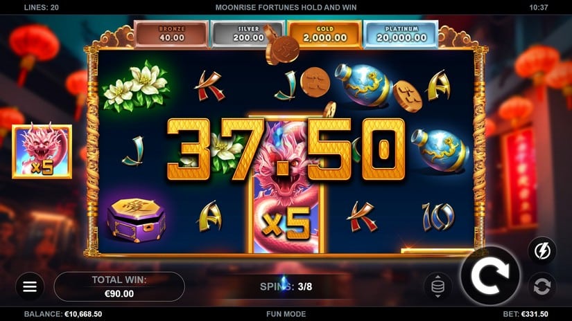 Moonrise Fortunes Hold & Win slot screen 4
