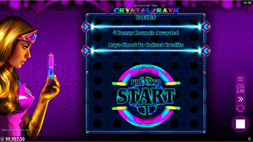 Queen of the Crystal Rays slot screen 6