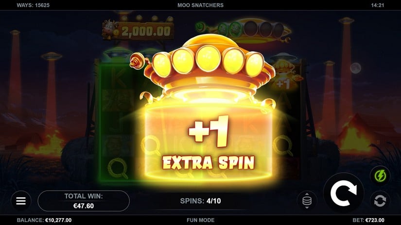 Moo Snatchers slot screen 4