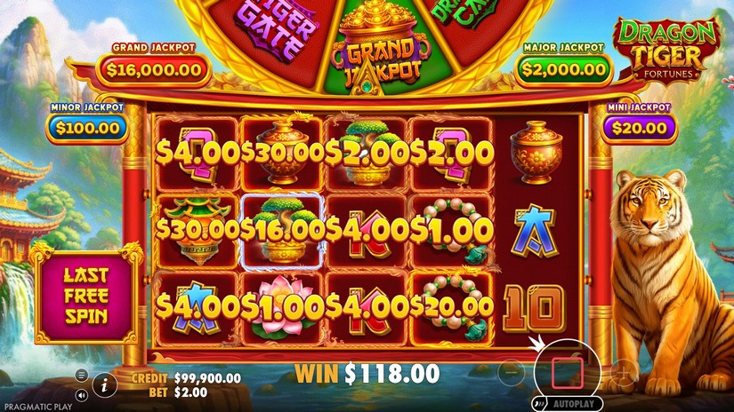 Dragon Tiger Fortunes slot screen 5