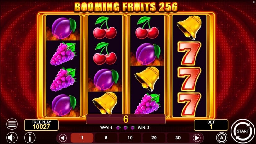 Booming Fruits 256 slot screen 3