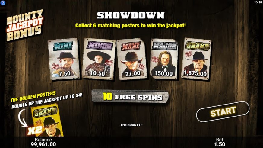 The Bounty slot screen 2