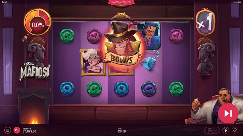 The Mafiosi slot screen 2