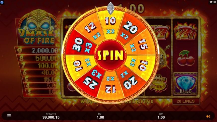 9 Masks of Fire slot screen 4