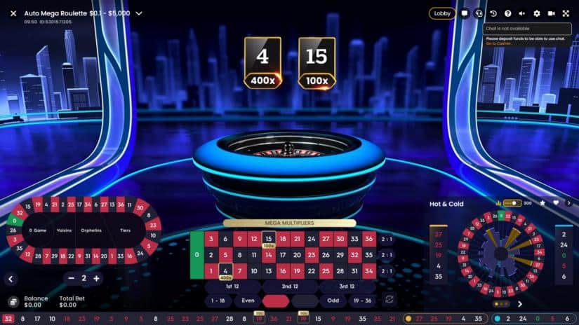 Auto Mega Roulette slot screen 3