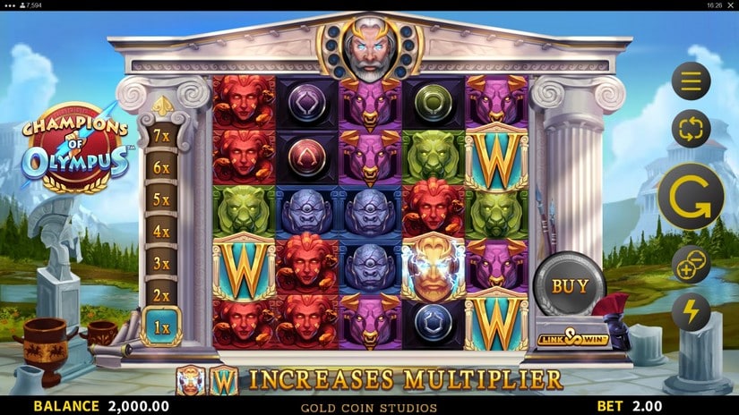 Champions of Olympus slot screen 1