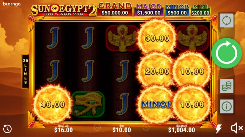 Sun of Egypt 2 slot screen 1
