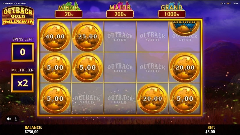 Outback Gold: Hold & Win slot screen 5