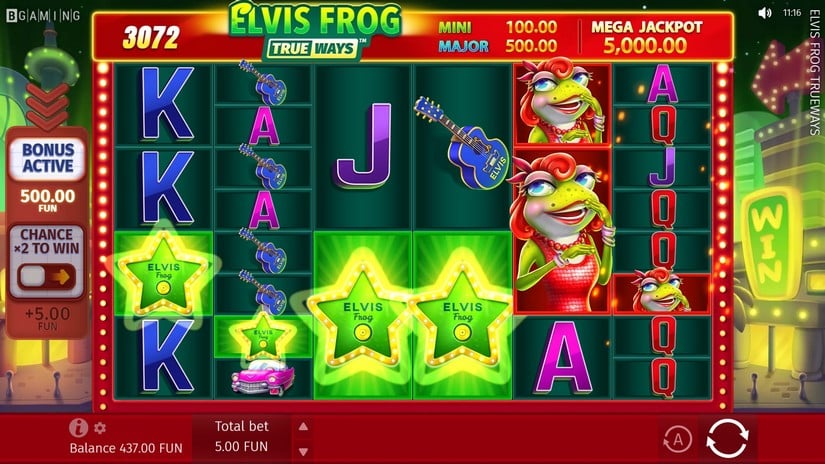 Elvis Frog TRUEWAYS slot screen 3