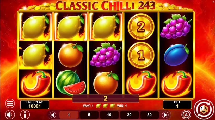 Classic Chili 243 slot screen 2