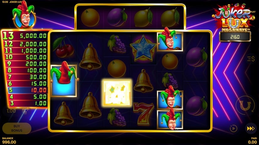 Joker Lux Megaways slot screen 2