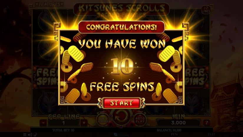 Kitsune’s Scrolls Sacred Flames slot screen 5