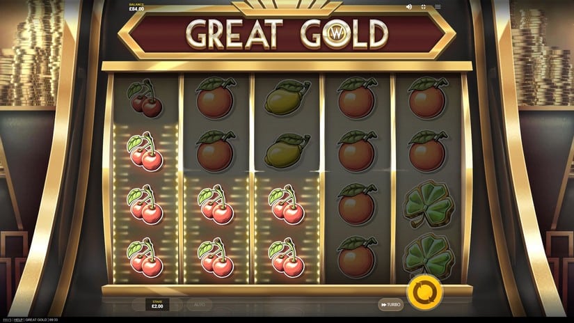 Great Gold slot screen 2
