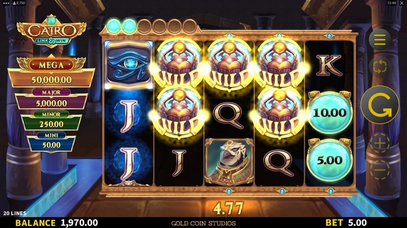 Cairo Link and Win slot screen 3