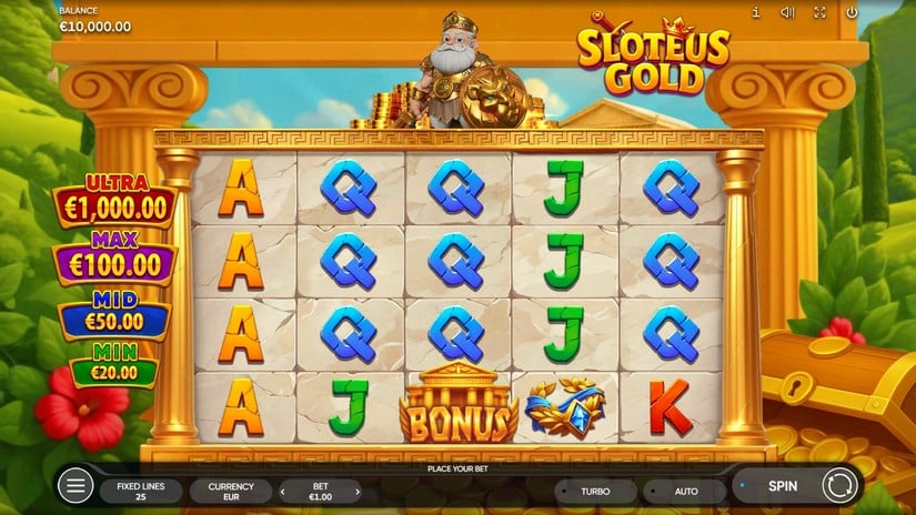 Sloteus Gold slot screen 1