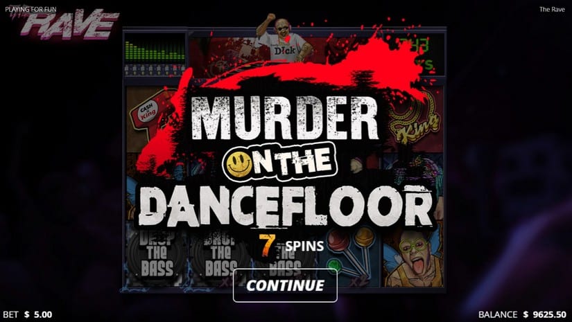 The Rave slot screen 3