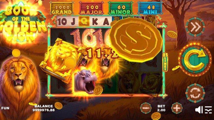 Book of the Golden Lion slot screen 3