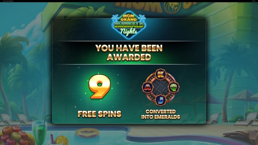 MGM Grand Emerald Nights slot screen 3