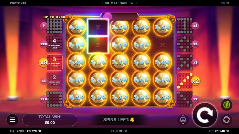 Fruit Max Cashlinez slot screen 6