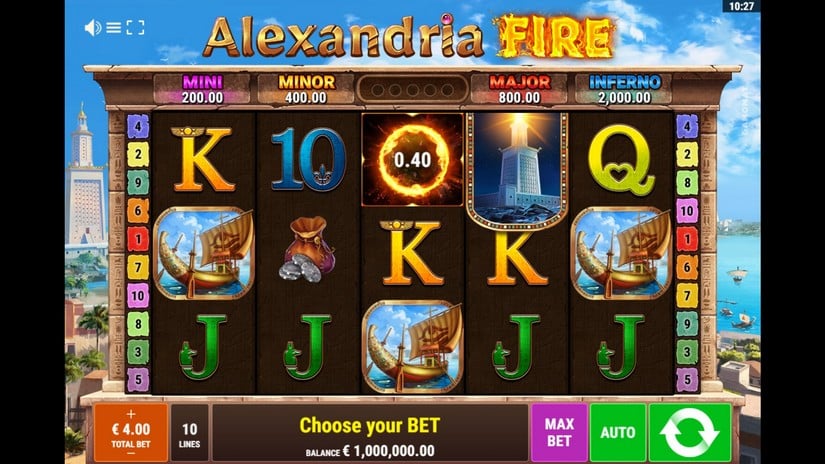 Alexandria Fire slot screen 1