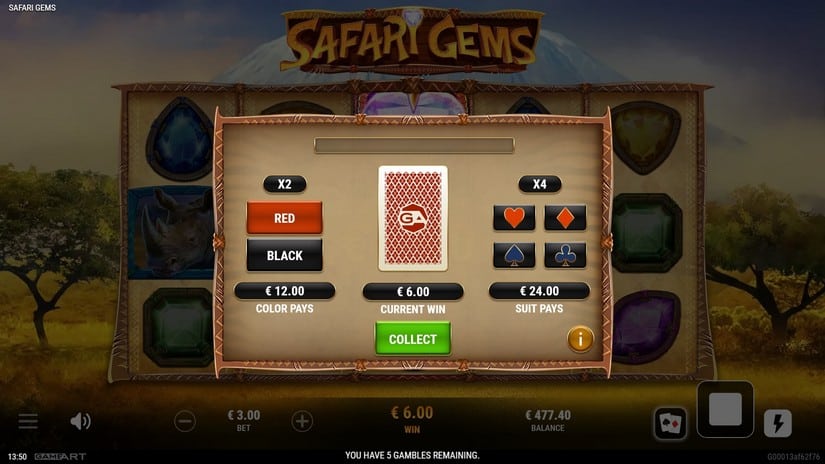 Safari Gems slot screen 4