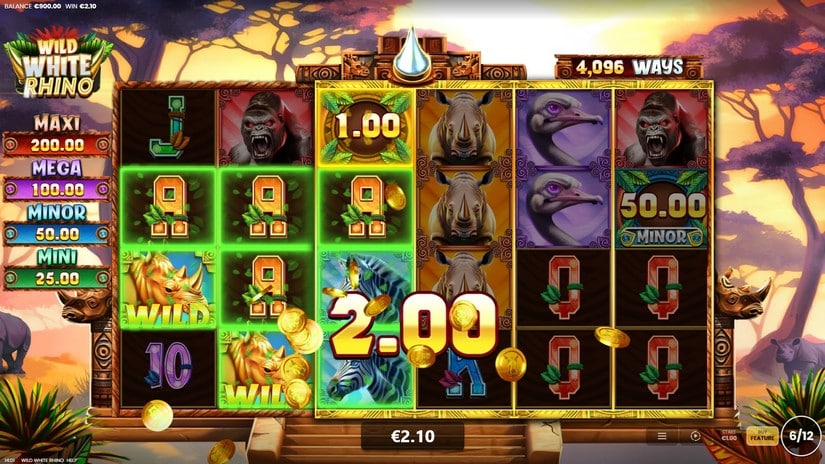 Wild White Rhino slot screen 6