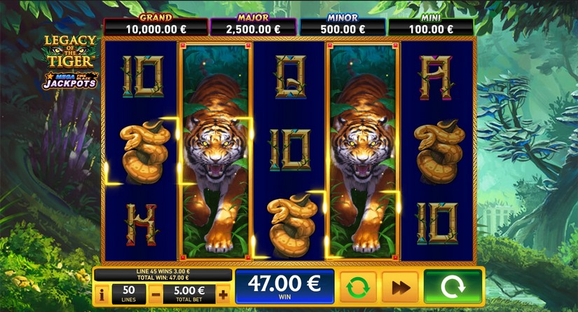 Legacy of the Tiger Mega Fire Blaze Jackpots slot screen 5
