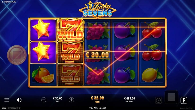 5 Lucky Sevens slot screen 4