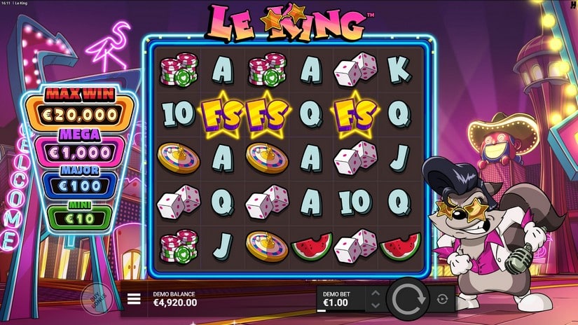 Le King slot screen 2
