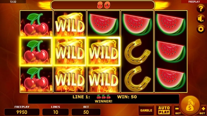 Burning Bells 10 slot screen 2