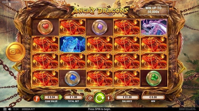 Angry Dragons slot screen 1
