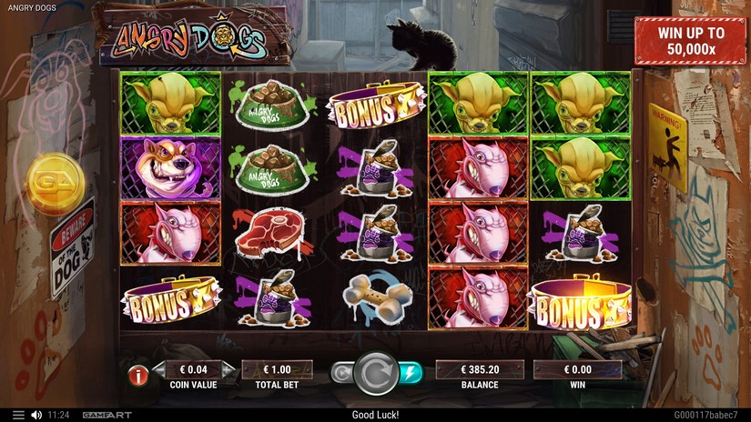 Angry Dogs slot screen 3