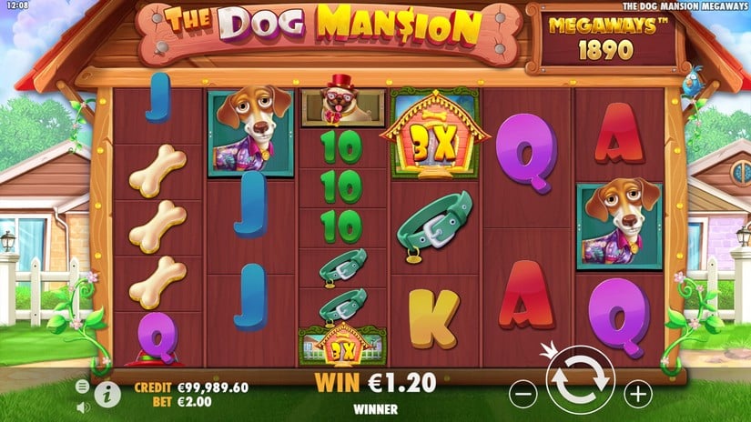 The Dog Mansion Megaways slot screen 2