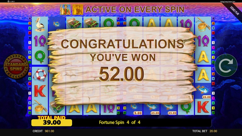 Fishin’ Frenzy Fortune Spins slot screen 4