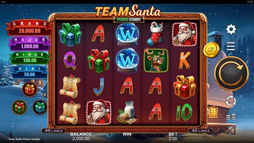 Team Santa Power Combo slot screen 1