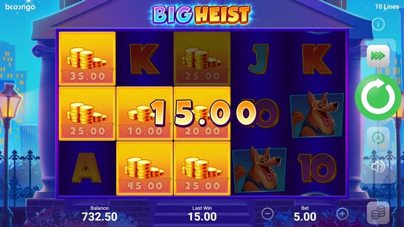 Big Heist slot screen 4
