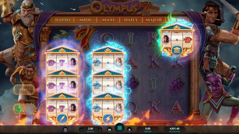 Olympus 7’s Dream Drop slot screen 4