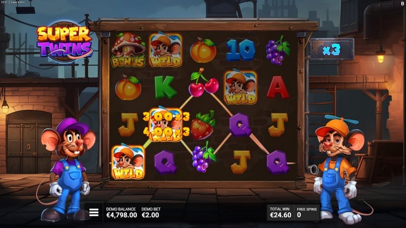 Super Twins slot screen 5