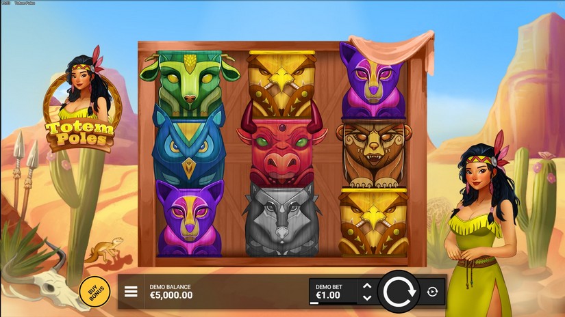 Totem Poles slot screen 1