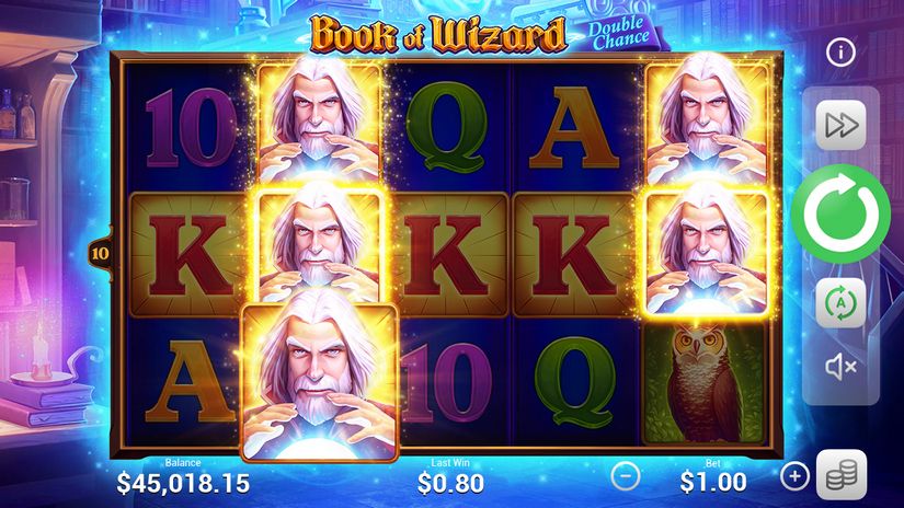 Book of Wizard Double Chance slot screen 3