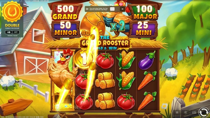 The Grand Rooster: Hold & Win slot screen 2