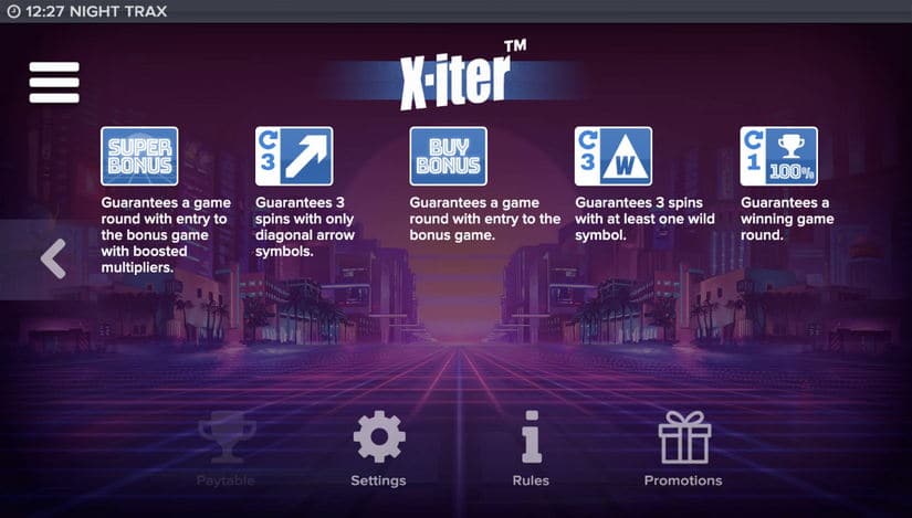 Night Trax slot screen 7