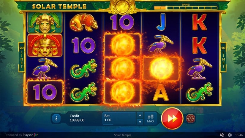 Solar Temple slot screen 2