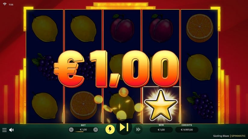 Sizzling Blaze slot screen 2